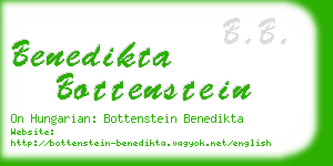benedikta bottenstein business card